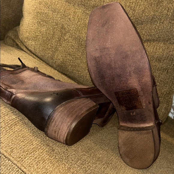 Roan by bed Stu Tosabel Brown canvas/ Leather Boots size 9.5 brand new - Picture 11 of 15